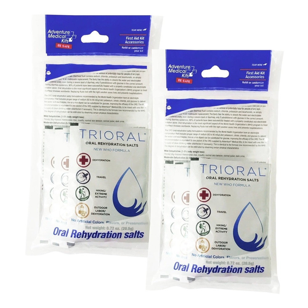 Adventure Medical Kits Trioral Oral Rehydration Salts 2 Pack New WHO Formula